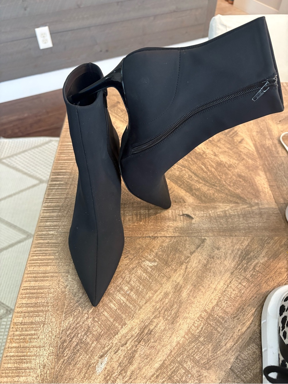 Jeffrey Campbell Black Pointed Toe Stiletto Ankle Booties
